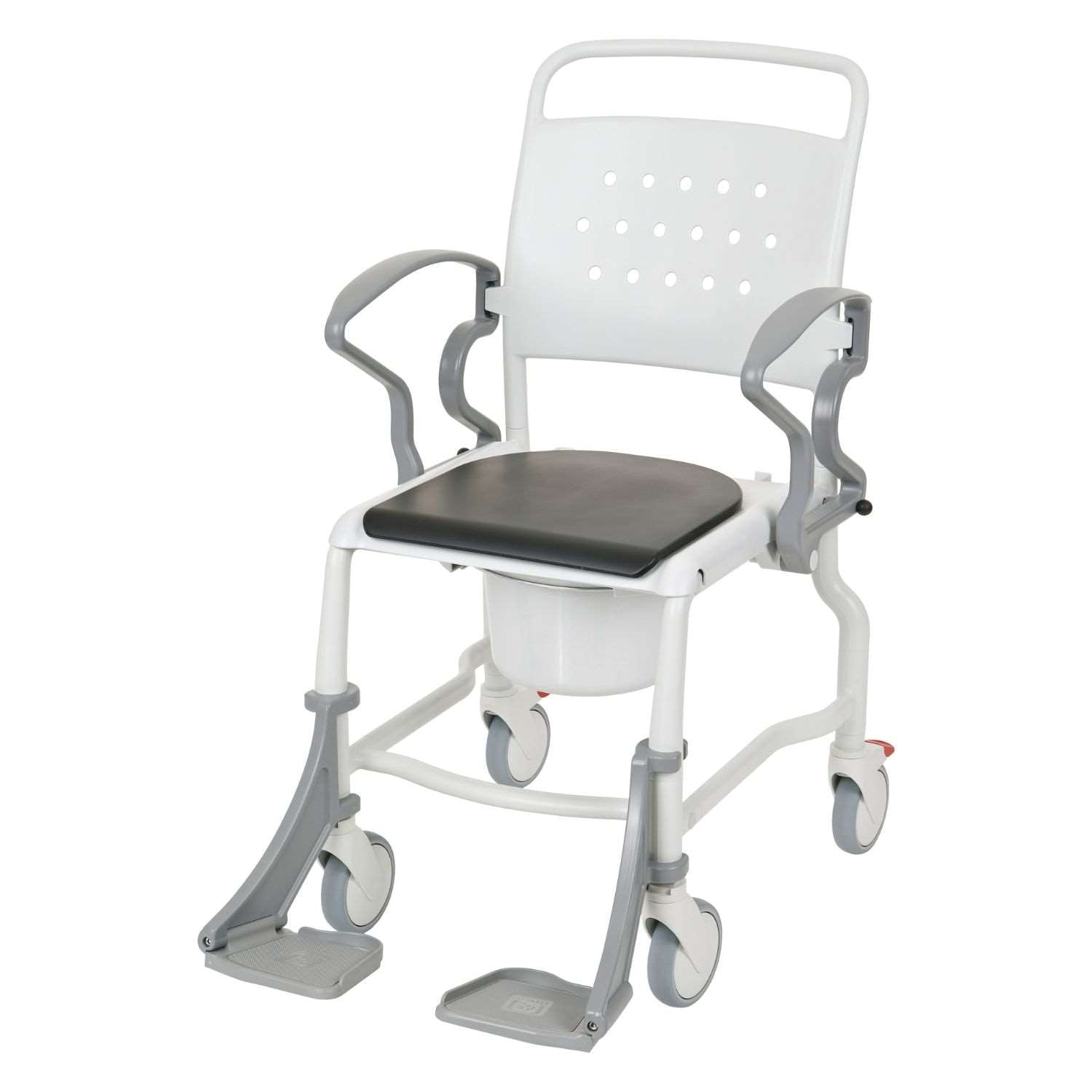 Rebotec Toilettenstuhl Bonn mit Rollen, grau "aus Kunststoff" (HMV: 18.46.02.0047)